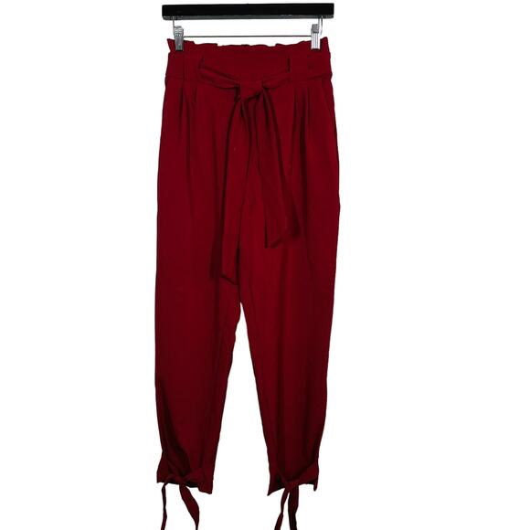 NEW! Grace Karin Elastic Waist Pant Trouser Burundy Red Casual - M - Picture 1 of 5